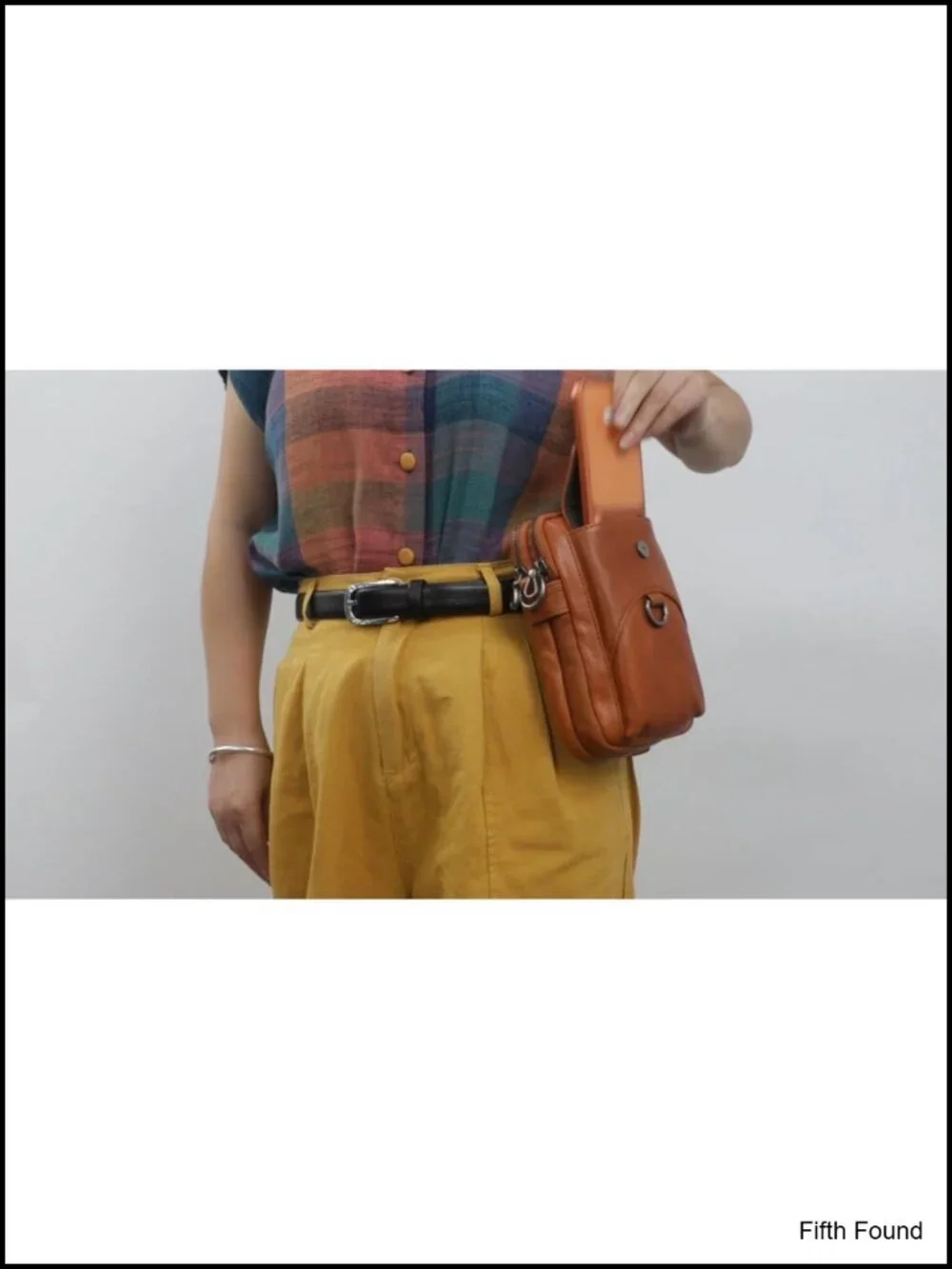 Genuine Leather Small Crossbody Messenger Phone Bag